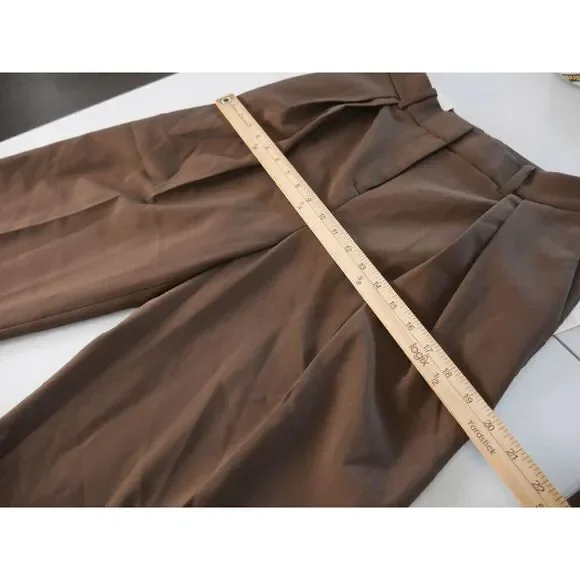 Calvin Klein Women's High-Rise Wide-Leg Pants 8 - Picture 6 of 12